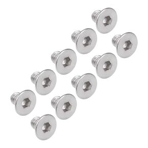 Unifizz M4 x 16mm Metric Hex Socket Cap Screws 304 Stainless Steel Flat Head Bolts Fully Threaded Machine Screws 50Pcs