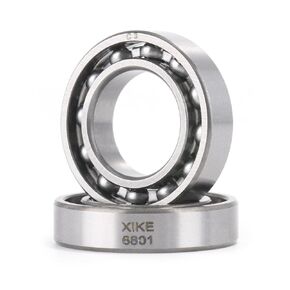 XIKE 2 Pcs 6801 C3 Deep Groove Bearing 12x21x5mm,Chrome Steel Open C3 Clearance Bearing for Industrial Wheels,Pump and Gear Equipment.