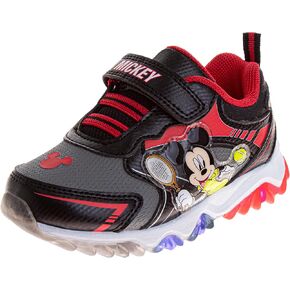 JOSMO Unisex-Child Sneaker to Mickey Mouse Boys Shoes - Slip-On Laceless Light-Up Sneakers (Toddler/Little Kid)