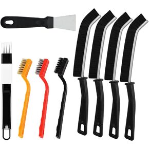 9Pcs Crevice Cleaning Brushes for Household Use,Hard Bristle Crevice Cleaning Brush,Small Cleaning Brushes for Tight Spaces,Multifunctional Gap Brush for Bathroom,Window,Kitchen,Sink,Corner