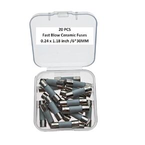 F20A, 20A, F20A Fuse, F20A250V, F20A250V Fuses, F20A250V, F20A250V Fuse, 20A Fuses, 20A Fuse, 20A250V, 20A250V Fuse, 20A250V Fuses,20Amp 250v fuse, F20Amp250V, Ceramic fast blow fuse 6*30MM (20 pcs)