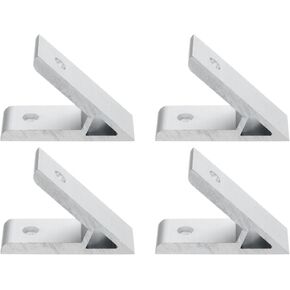 PATIKIL 45 Degree Angle Corner Brackets, 4Pcs 2.36x0.87 Inch Aluminum Extrusion Profile Accessories Corner Brace Joint Connectors for 3030 Series (Silver)