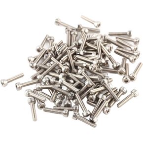 100pcs M3 Hex Socket Cover Head Screws Fastener Set 304 Stainless Steel Socket Drive Machine Screws (M3*14)