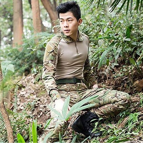 H World Shopping Hanstrong Gear Tactical Hounting Military Long Sleeve Shirt مع منصات الكوع in Kuwait