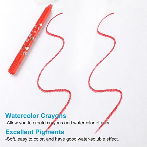 PATIKIL Watercolor Gel Crayon, 6Pcs Washable Twist Crayons for Coloring, Drawing, Painting, Dark Yellow in Saudi Arabia