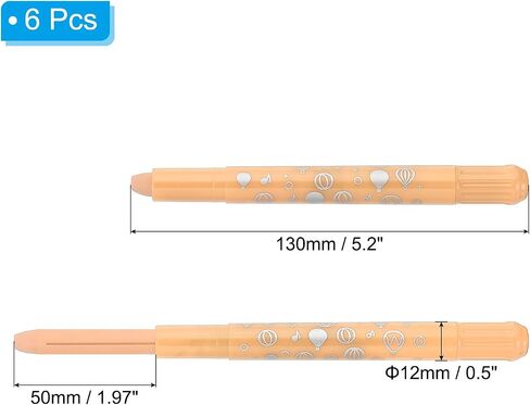 PATIKIL Watercolor Gel Crayon, 6Pcs Washable Twist Crayons for Coloring, Drawing, Painting, Dark Yellow in Saudi Arabia
