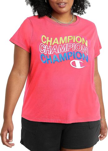 Champion Women'S Classic Tee, Wavy Script (Plus Size) in Saudi Arabia