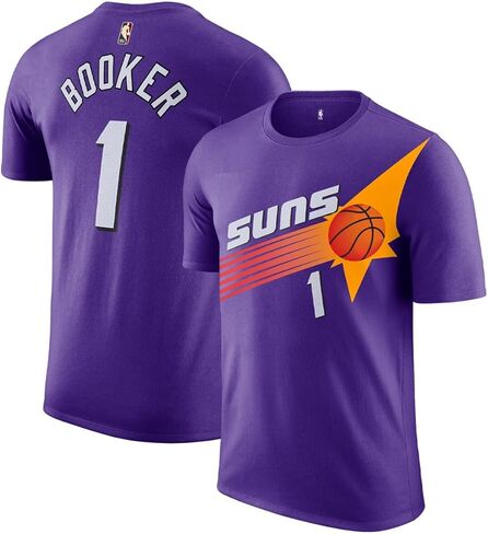 Devin Booker Phoenix Suns NBA Kids Youth 4-20 Purple Classic Edition T-Shirt (US ، Numeric ، 8 ، العادية ، الأرجواني) in Saudi Arabia