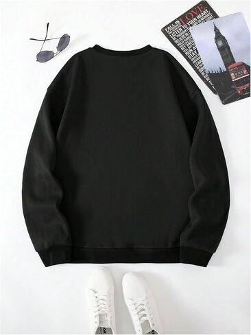 GORGLITTER Men's Bear Graphic Sweatshirts Round Neck Long Sleeve Pullover Tops Sweat Shirt in Saudi Arabia