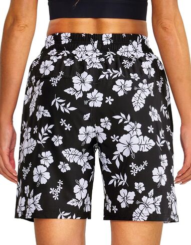 Women's 7''Long Swim Board Shorts Quick Dry Beach Shorts with Liner Pockets Swimsuits Bottoms Trunks for Women in Saudi Arabia