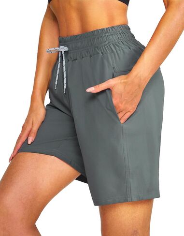 Women's 7''Long Swim Board Shorts Quick Dry Beach Shorts with Liner Pockets Swimsuits Bottoms Trunks for Women in Saudi Arabia