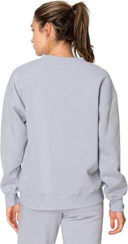 Cali1850 Women's Cloud Nine Fleece Crew Sweatshirt – Relaxed Boyfriend Fit, Ribbed Neck, Cuffs and Hem in Saudi Arabia