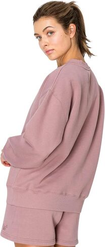 Cali1850 Women's Cloud Nine Fleece Crew Sweatshirt – Relaxed Boyfriend Fit, Ribbed Neck, Cuffs and Hem in Saudi Arabia