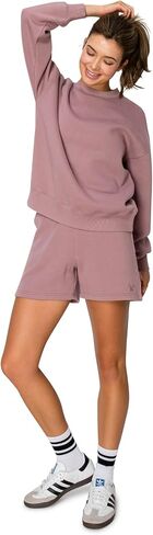 Cali1850 Women's Cloud Nine Fleece Crew Sweatshirt – Relaxed Boyfriend Fit, Ribbed Neck, Cuffs and Hem in Saudi Arabia