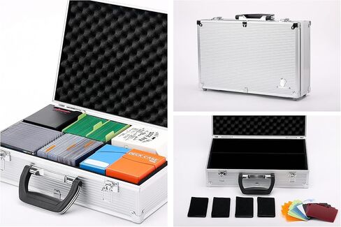 Spell Briefcase TC-A6B Metal Storage Case for TCG, Deck Box, MTG, Magic, YGO, FaB, Dominion, Trading Cards, toploader, EDH, Commander, MTG Cube (Black) in Saudi Arabia