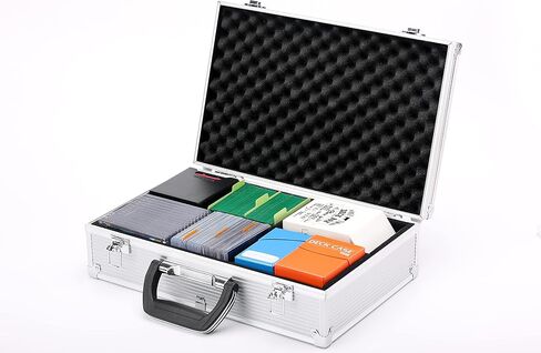 Spell Briefcase TC-A6B Metal Storage Case for TCG, Deck Box, MTG, Magic, YGO, FaB, Dominion, Trading Cards, toploader, EDH, Commander, MTG Cube (Black) in Saudi Arabia