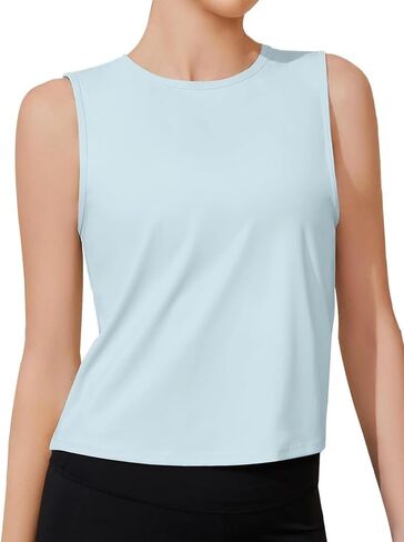 Chilylori Ice Silk Workout Tank Tops for Women Athletic Tops Loose Fit Running Tank Sleeveless Workout Tops for Women in Saudi Arabia
