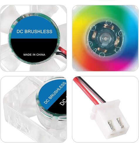 4pcs 2510 25mm 25x25x10mm مروحة ملونة LED DC 24V 2510 محمل الهيدروليكي التبريد 25x10mm 2pin in Kuwait