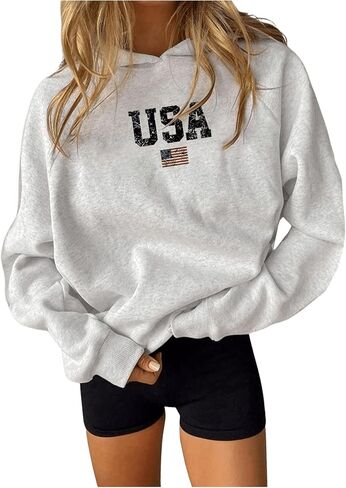 Women's Hoodie Sweatshirts Long Sleeve Drop Shoulder Casual Hooded Pullover Tops Basic Fall Tops in Saudi Arabia