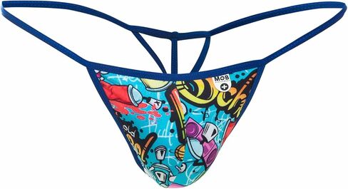 MALEBASICS MOB Hipster Comics T Thong Print MUSIC and Wow in Kuwait