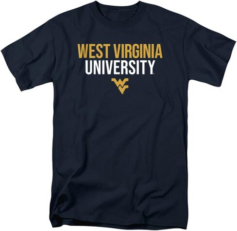 West Virginia University Official Stacked Unisex Adult T Shirt in Kuwait