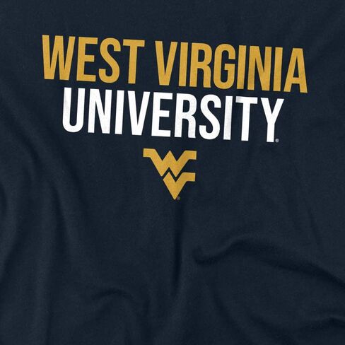 West Virginia University Official Stacked Unisex Adult T Shirt in Kuwait