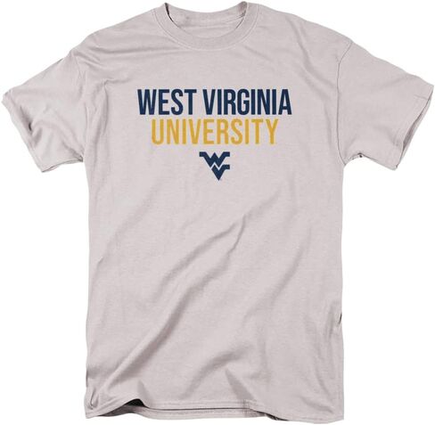West Virginia University Official Stacked Unisex Adult T Shirt in Kuwait