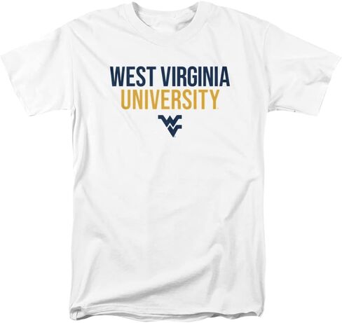 West Virginia University Official Stacked Unisex Adult T Shirt in Kuwait