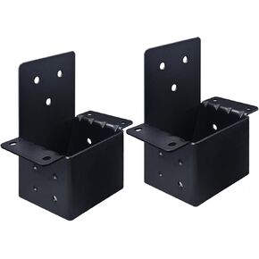 Pergola Brackets (2 Pack),Post Top Rafter Brackets, Thickness 4.2mm, Iron Steel Post Caps Tie Bracket for 6x6 Wood Posts, Beam Anchor Connector, Post Base Bracket for Supporting Wood Beams