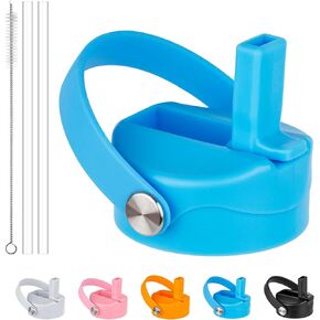Straw Lid for Hydro Flask 12 16 18 20 32 40 oz Wide Mouth Water Bottle, Replacement Straw Top Cap with Straws and Brush, BPA Free