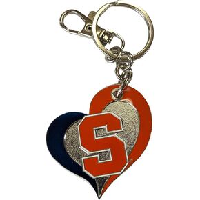 aminco Syracuse University Swirl Heart Keychain