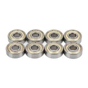 8Pcs ABEC 11 Carbon Steel 608ZZ Skateboard Bearings Ball Bearing for Roller Skates Dance Boards for Twisting Cars, Heavy Bearing Capacity
