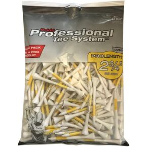 Pride PTS 2 3/4" Pro Length Tees - 175 Pack - White