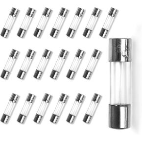 فتيل 125 فولت ، 6 أمبير الزجاج ، أنبوب خرطوشة ضربة سريعة 6A 250V/125V 5x20mm 20pcs in Kuwait