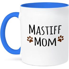 3dRose Mastiff Dog Mom breed-brown muddy paw prints-doggy lover Mug, 11 oz,mug_154158_6