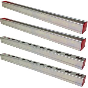 4 Pack Base Mount DIY 1-5/8" 12 Gauge Metal Strut Channel,Starlink Base Mount DIY, Slotted,Steel Shelf Bracket,Display Bracket,DIY Projects,24" Long