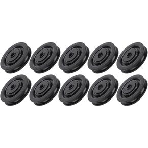 75mm Bearing Pulley Universal Bearing Pulley Wheel 10Pcs Nylon Pulley Wheel Gym Accessory Fitness Equipment Gym Pulley Cable Pulley Wheel Black Pulley Wheel Fitness Pulley Wheel (75mm)