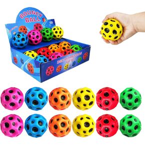 Bouncy Ball, Colorful Big Super Bouncy Astro Balls, Extreme High Bouncing Spaceballs for Kids,Fun Kids Lightweight Foam Jump Balls for Outside, Improve Hand Eye Coordination Ability (12 Pack)