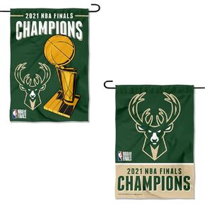 WinCraft Milwaukee Bucks 2021 NBA Champions Double Sided Garden Flag Banner