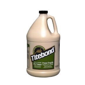 Titebond Cold Press Veneer Glue, Bonds Veneers to Flat Surfaces, Excellent Strength, Translucent Glue Line, Prevents Bleed Through, Gallon 5176