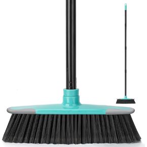 KeFanta Broom for Sweeping Indoor,55" Long Handle House Broom,Soft Bristle Angle Brooms for Floor Cleaning, Kitchen, Garage, Hardwood, Lobby,Patio and Garden