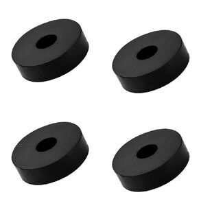 4 Pack Rubber Vibration Damping Pads - 1.5" OD x 0.5" ID x 0.4" Thick - Shock Absorbing Rubber Washers for Washing Machines, Home, and Car Accessories