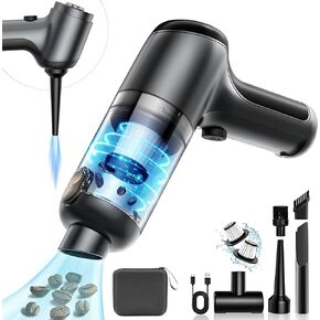 Portable Handheld Cordless Strong Vacuum Cleaner and air Duster, High Suction Power 15000PA, Rechargeable, for car, Home Office Lighweight.