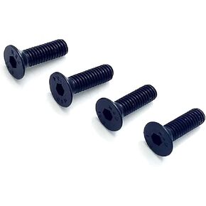 50pcs M3 x 10mm Grade 10.9 Flat Countersunk Hex Socket Bolts Screws Black