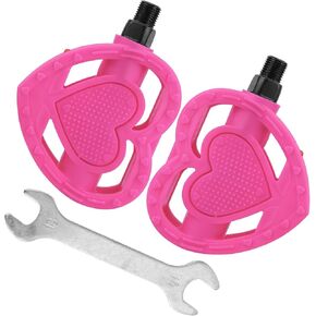 Kid Bike Pedal 1/2" Child Pink Pedals for 12 14 16 20 Inch One-Piece Crank Girls Bike Youth Bicycles