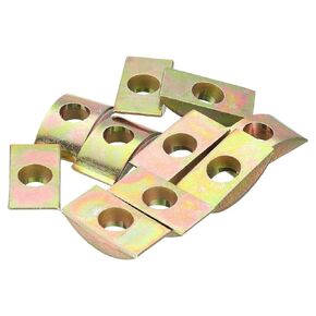 uxcell 12pcs M8 Half Moon Nuts Washers, Iron Solid Half Moon Lock Washer, Spacer Connector Hardware Fittings, Bronze