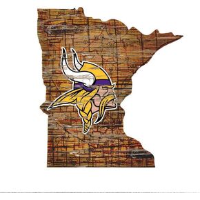 Fan Creations Minnesota Vikings State Shape Sign, Multi