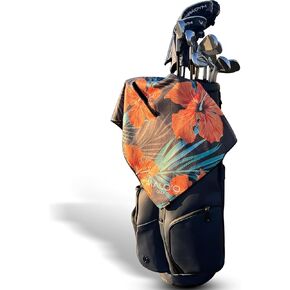 Malo'o Golf: Island Birdies Microfiber 20'' x 30'' Golf Towel with 7' Wide Club Slit, Golf Accessories, Pair in Package