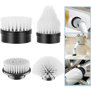 Electric Spin Scrubber Replaceable Brush Heads Set, 4 Pack Cordless Spin Scrubber Brush Heads for Household Cleaning Brushes/Bathroom/Floor/Tile/Car
