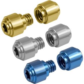 3 Sets Thumb Studs, Titanium Screws Replacement Thumb Studs Pocket Blade Screws Compatible with Benchmade 535 Bugout (Gold, Blue, Silver)
